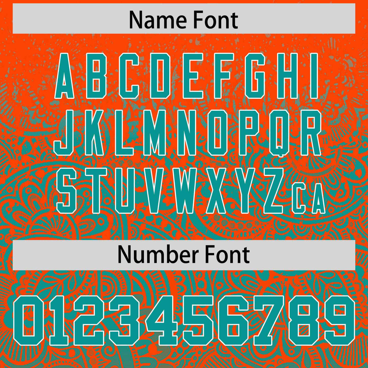 Custom Orange Aqua Floral Print Pattern Full Button Gradient Fashion Baseball Jersey