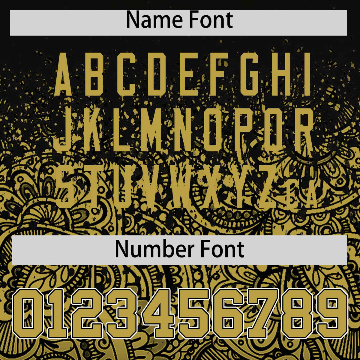 Custom Black Old Gold Floral Print Pattern Full Button Gradient Fashion Baseball Jersey