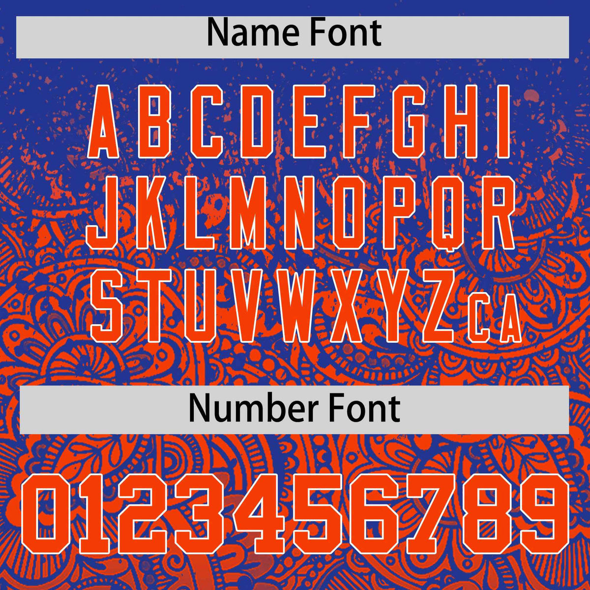 Custom Royal Orange Floral Print Pattern Full Button Gradient Fashion Baseball Jersey