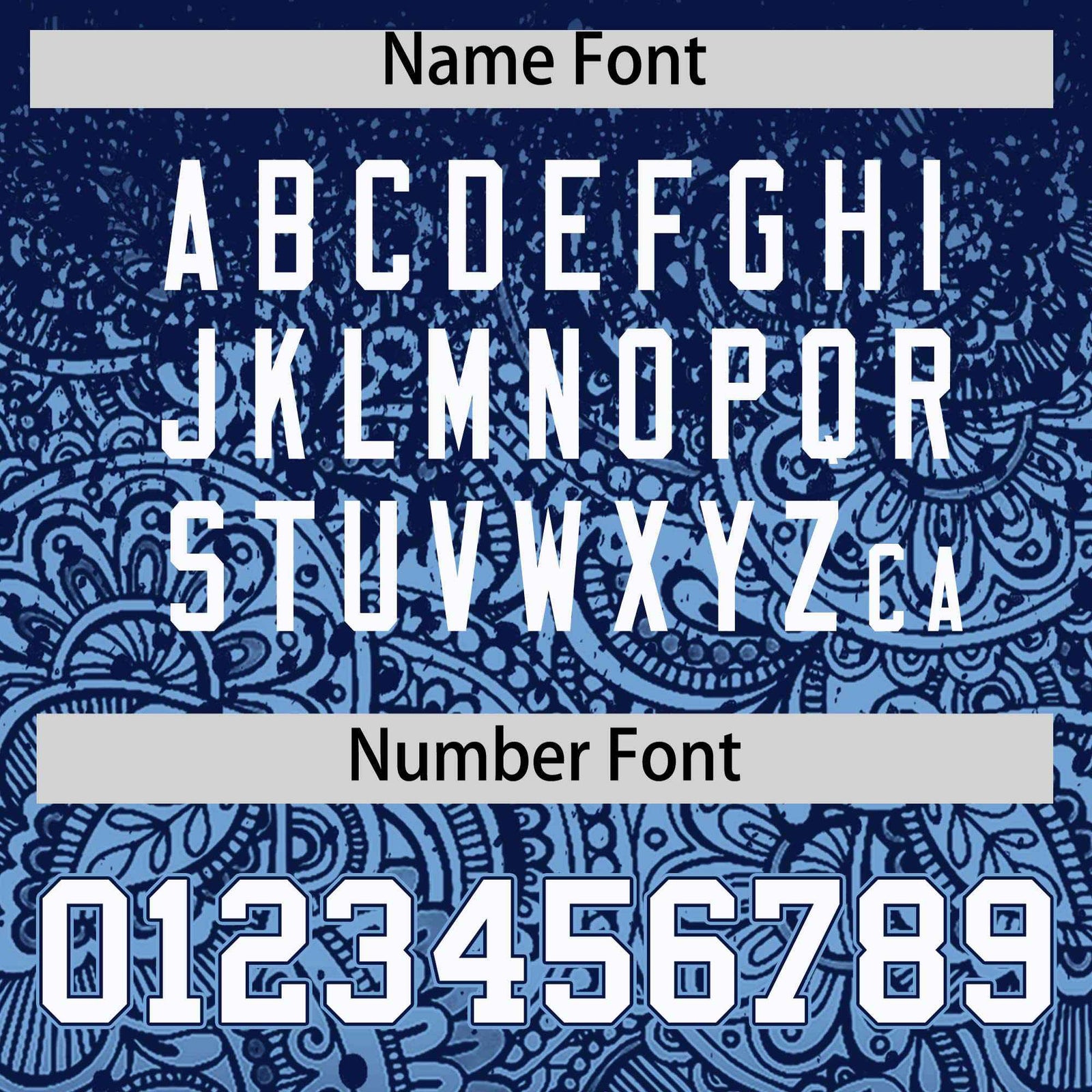 Custom Navy Powder Blue Floral Print Pattern Full Button Gradient Fashion Baseball Jersey