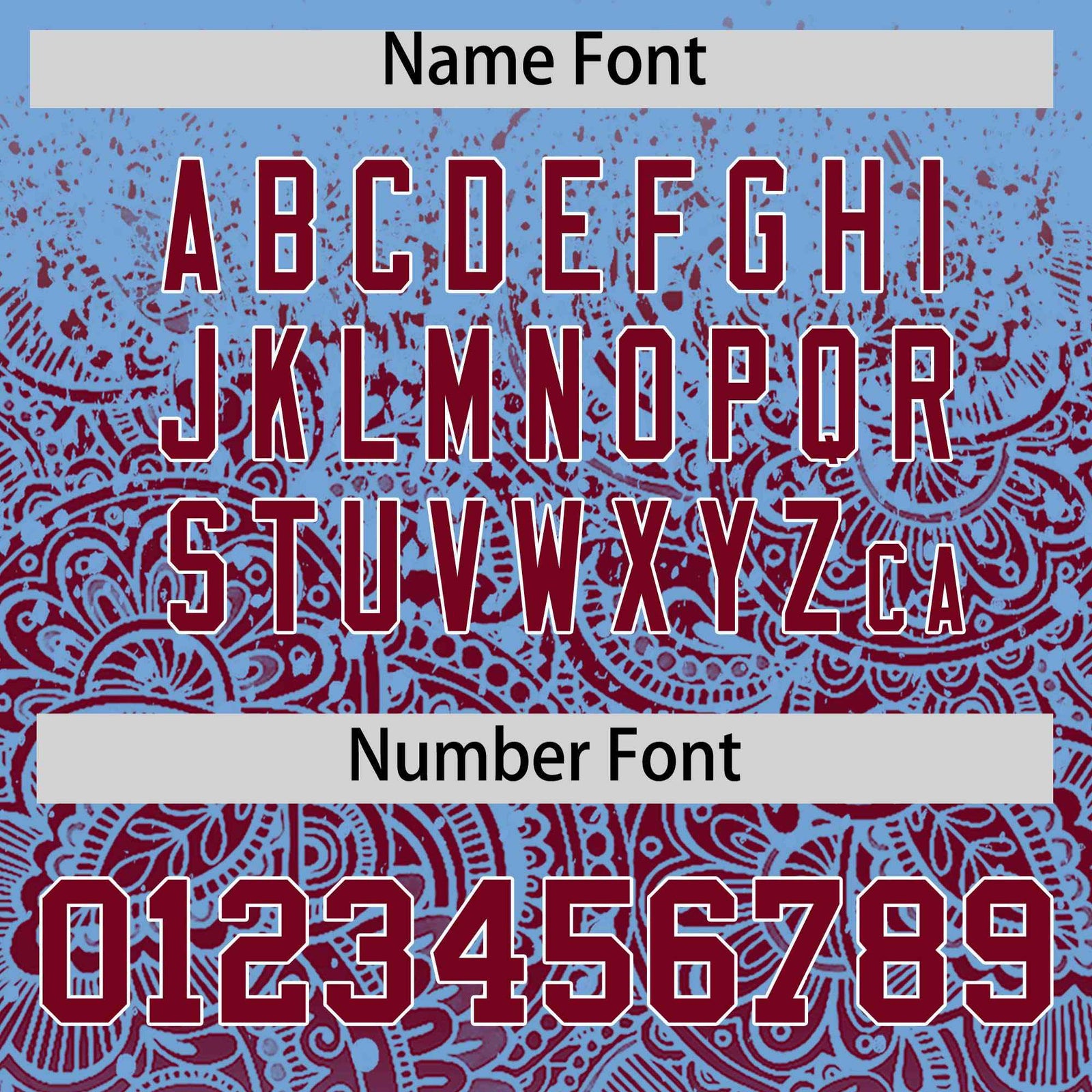 Custom Powder Blue Crimson Floral Print Pattern Full Button Gradient Fashion Baseball Jersey