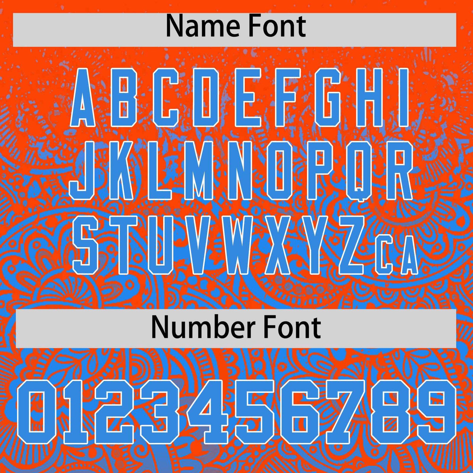 Custom Orange Light Blue Floral Print Pattern Full Button Gradient Fashion Baseball Jersey