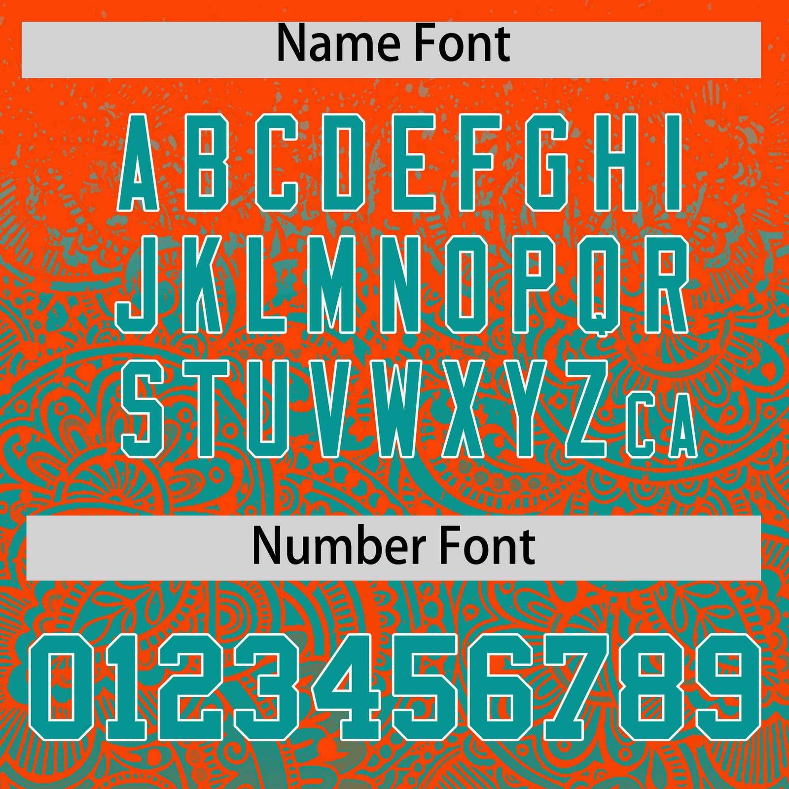 Custom Orange Aqua Floral Print Pattern Full Button Gradient Fashion Baseball Jersey