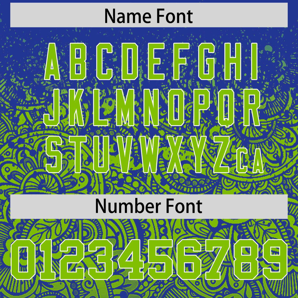 Custom Royal Neon Green Floral Print Pattern Full Button Gradient Fashion Baseball Jersey