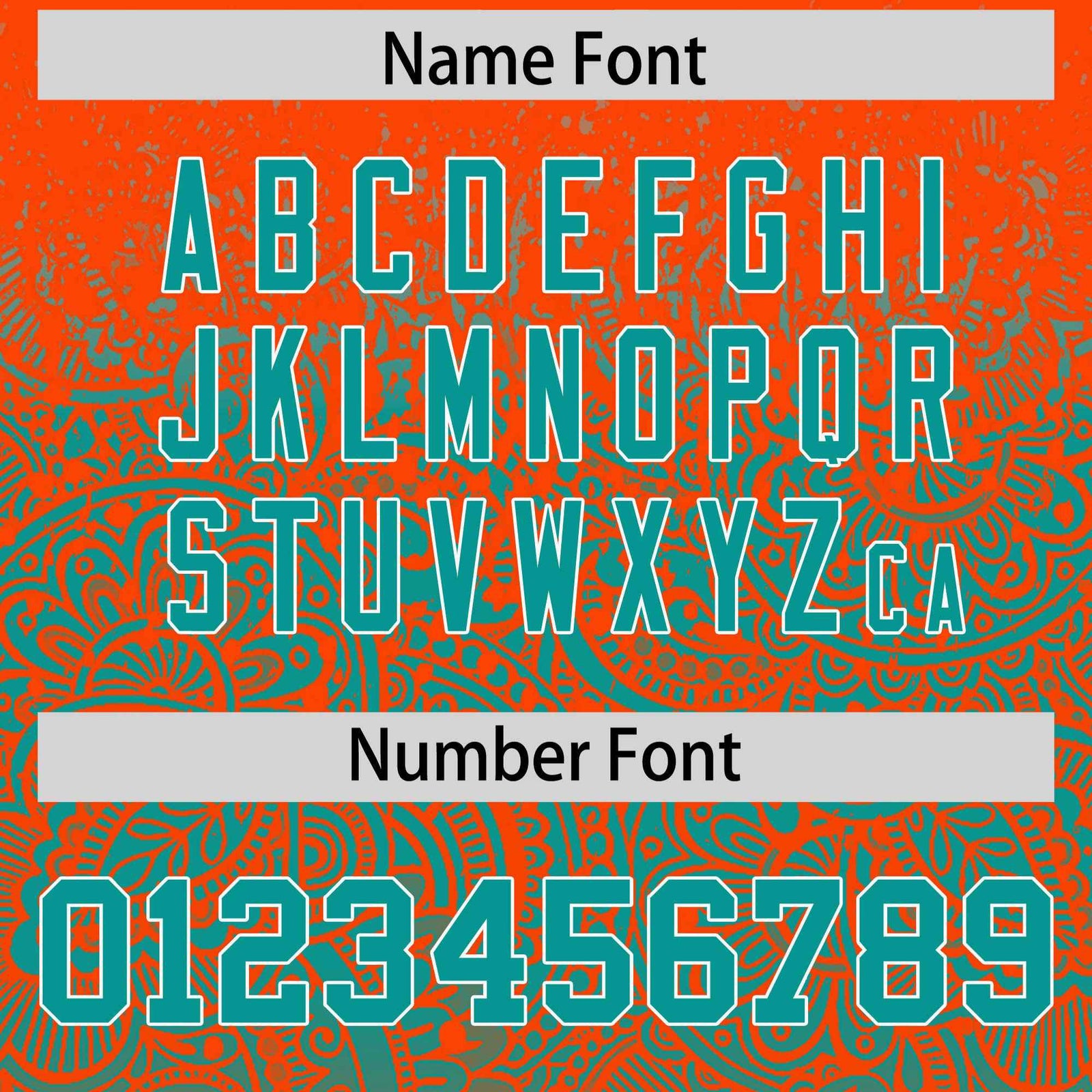 Custom Orange Aqua Floral Print Pattern Full Button Gradient Fashion Baseball Jersey