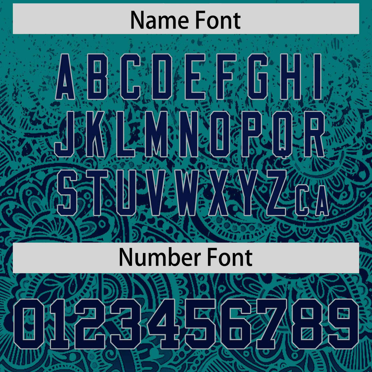 Custom Teal Navy Floral Print Pattern Full Button Gradient Fashion Baseball Jersey