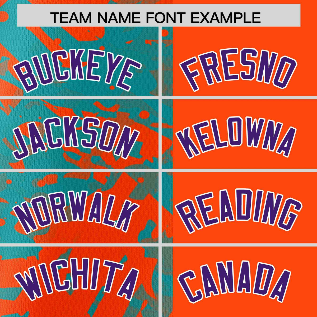 Custom Orange Aqua Split Personalized Graffiti Raglan Sleeve Authentic Baseball Jersey