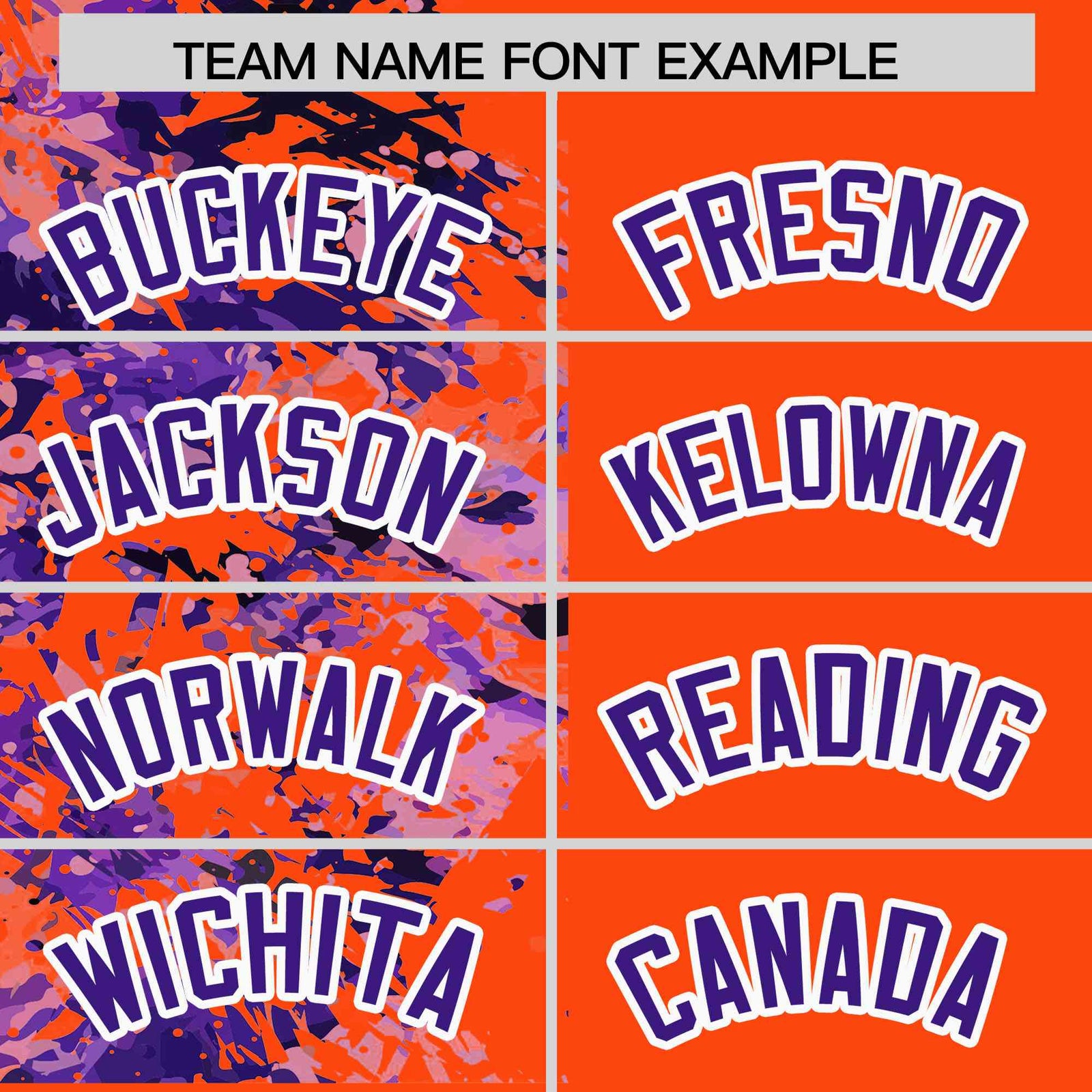 Custom Orange Purple Split Personalized Graffiti Raglan Sleeve Authentic Baseball Jersey