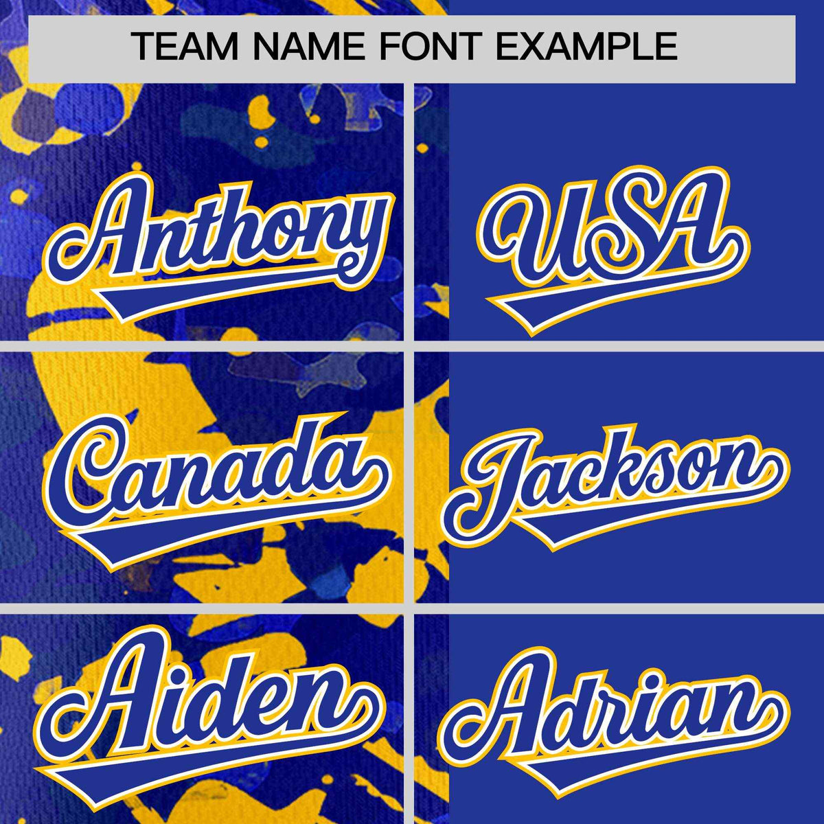 Custom Royal Yellow Split Personalized Graffiti Raglan Sleeve Authentic Baseball Jersey