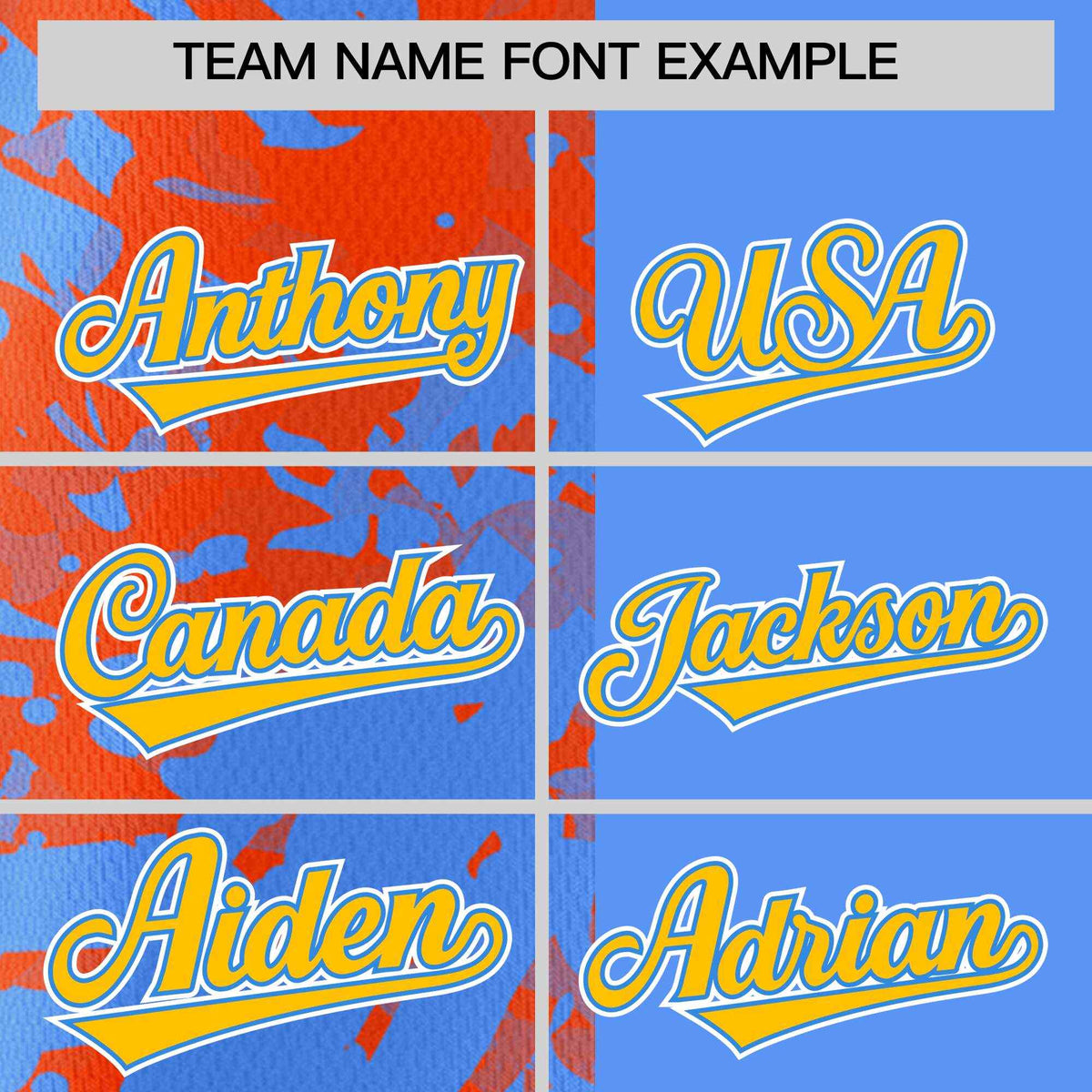 Custom Blue Orange Split Personalized Graffiti Raglan Sleeve Authentic Baseball Jersey