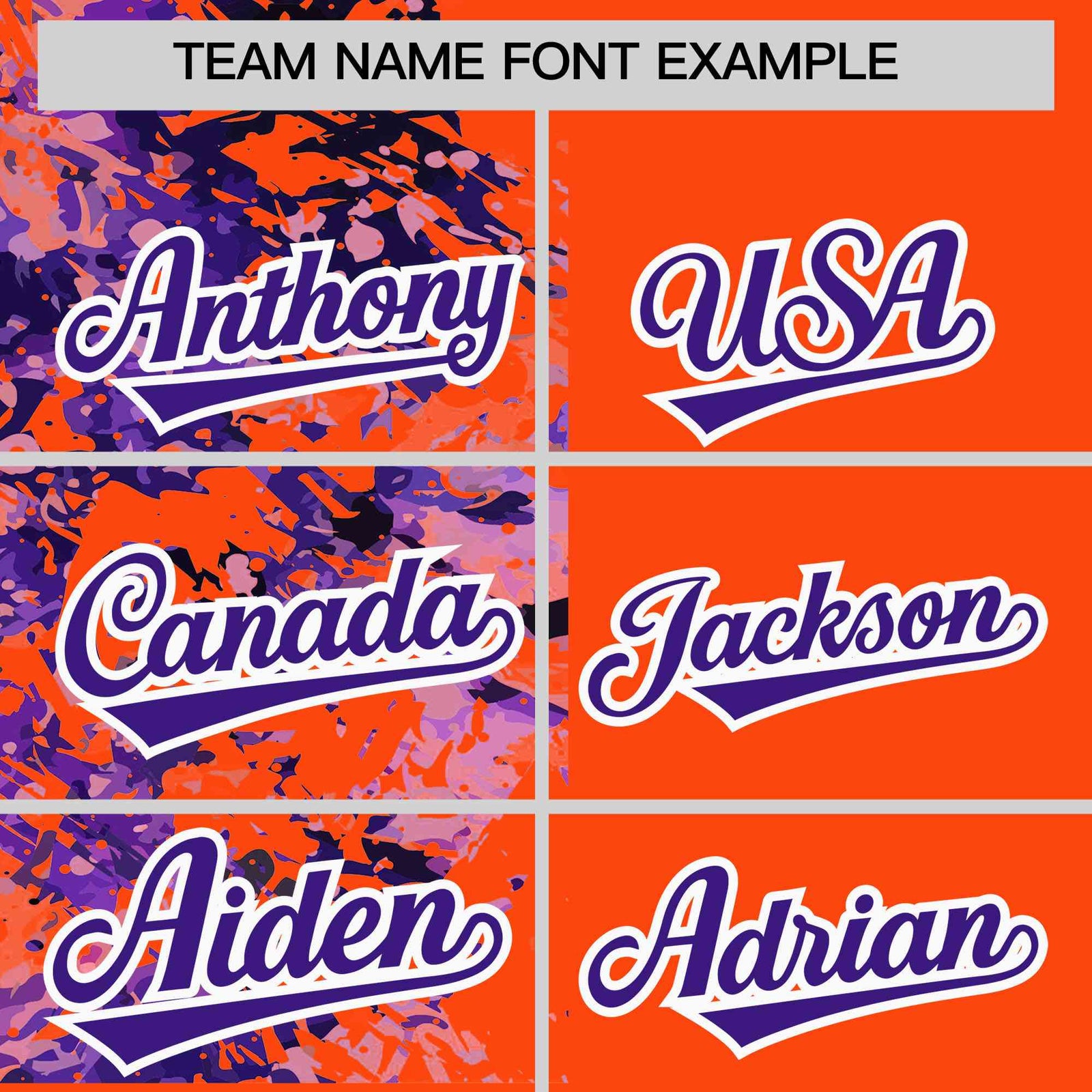 Custom Orange Purple Split Personalized Graffiti Raglan Sleeve Authentic Baseball Jersey