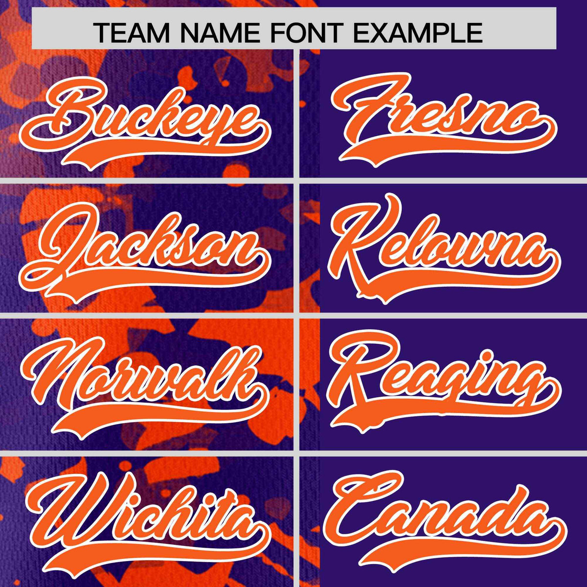 Custom Purple Orange Split Personalized Graffiti Raglan Sleeve Authentic Baseball Jersey