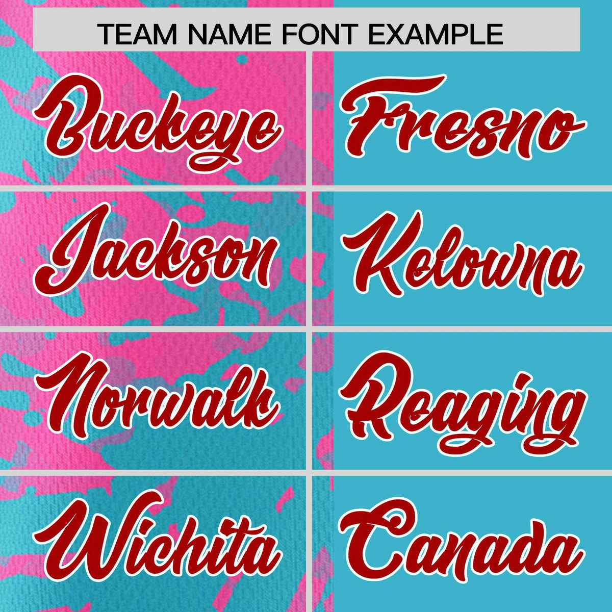 Custom Sky Blue Pink Split Personalized Graffiti Raglan Sleeve Authentic Baseball Jersey