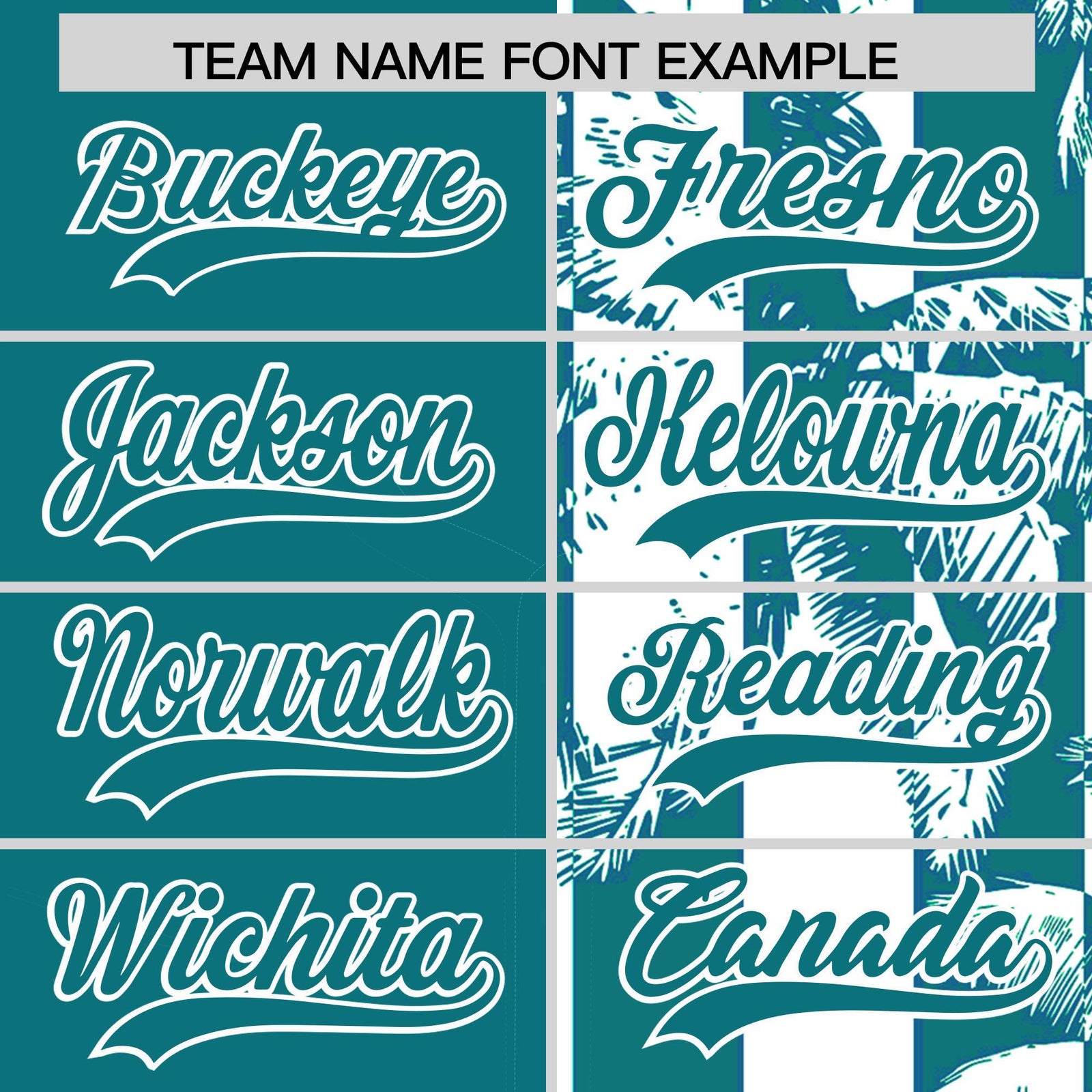 Custom Aqua White Split Fashion Coconut Tree Design Authentic Baseball Jersey