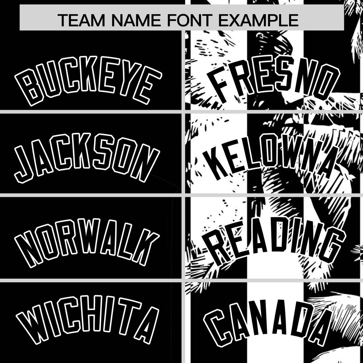 Custom Black White Split Fashion Coconut Tree Design Authentic Baseball Jersey