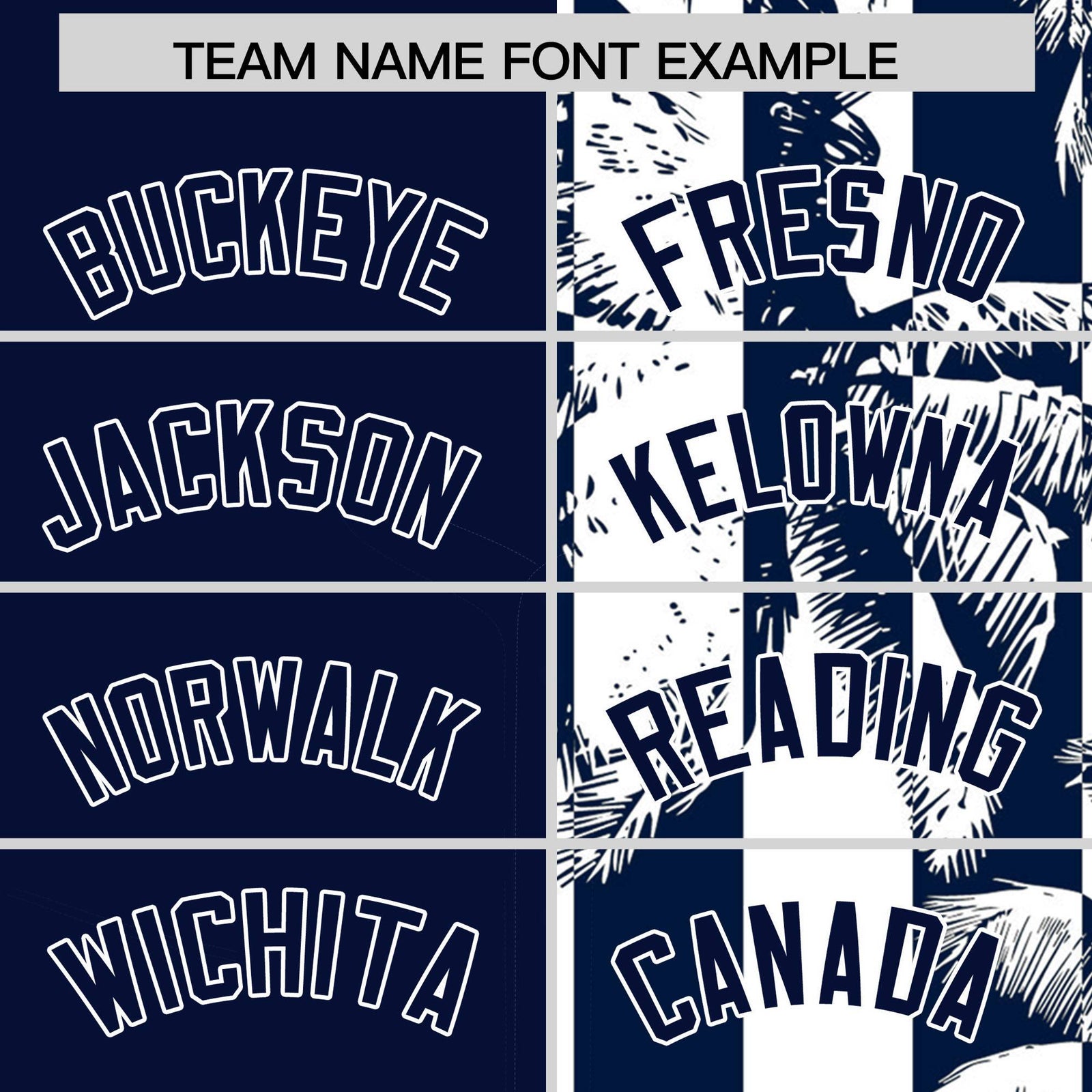 Custom Navy White Split Fashion Coconut Tree Design Authentic Baseball Jersey