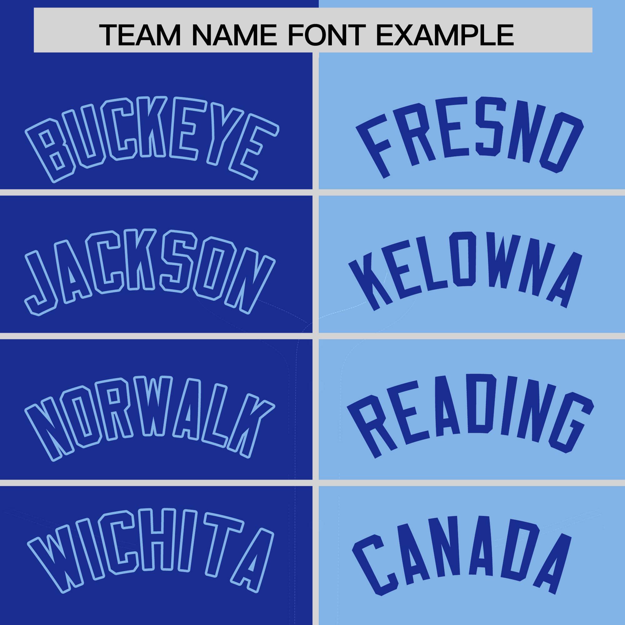 Custom Royal Powder Blue Split Fashion Coconut Tree Design Authentic Baseball Jersey