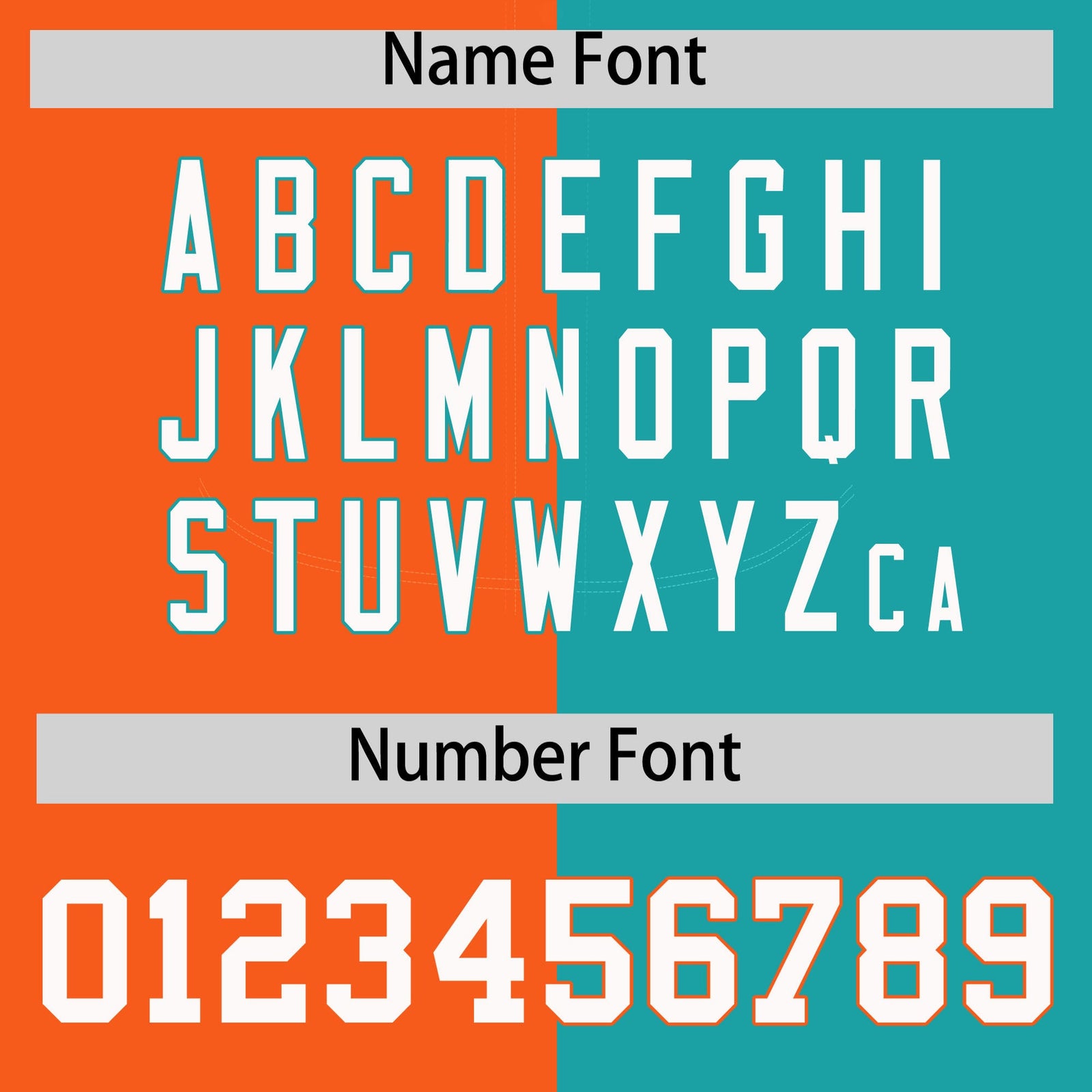 Custom Orange Aqua Split Fashion Coconut Tree Design Authentic Baseball Jersey