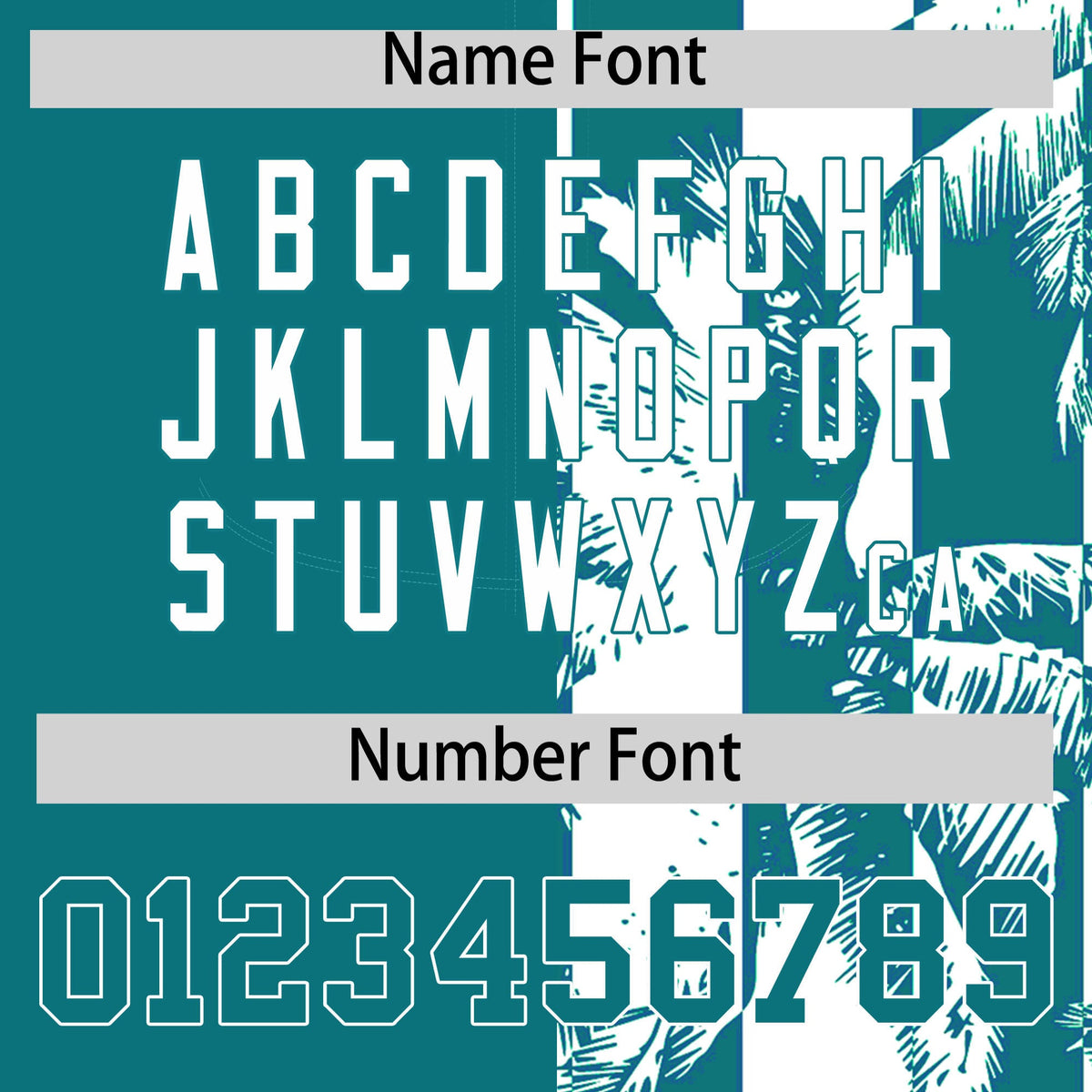 Custom Aqua White Split Fashion Coconut Tree Design Authentic Baseball Jersey