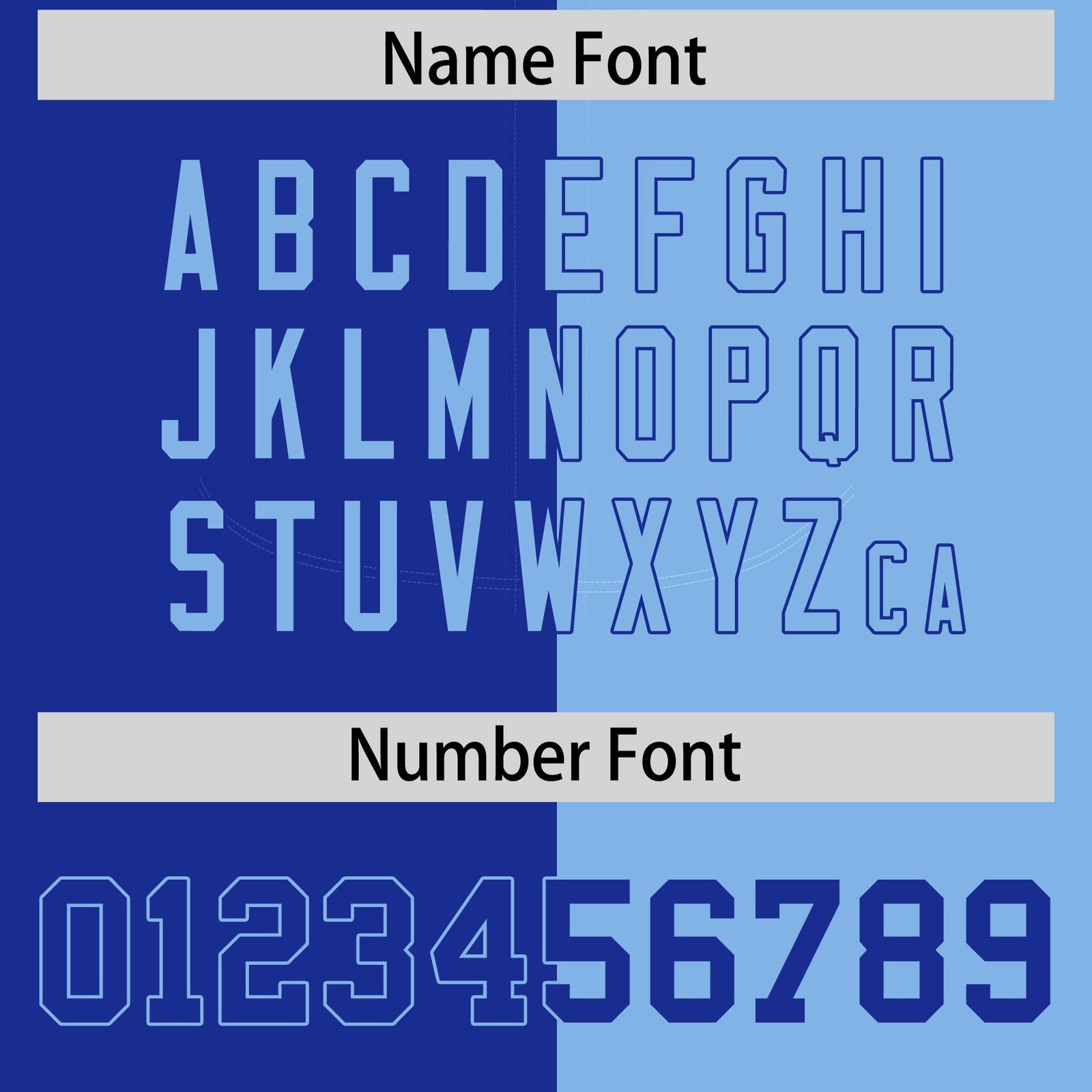 Custom Royal Powder Blue Split Fashion Coconut Tree Design Authentic Baseball Jersey