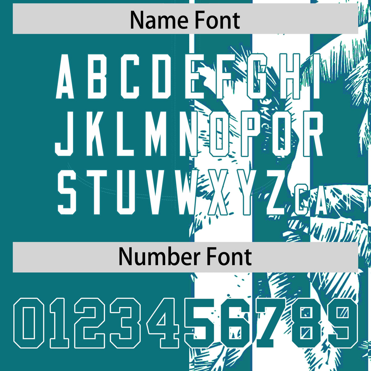 Custom Aqua White Split Fashion Coconut Tree Design Authentic Baseball Jersey