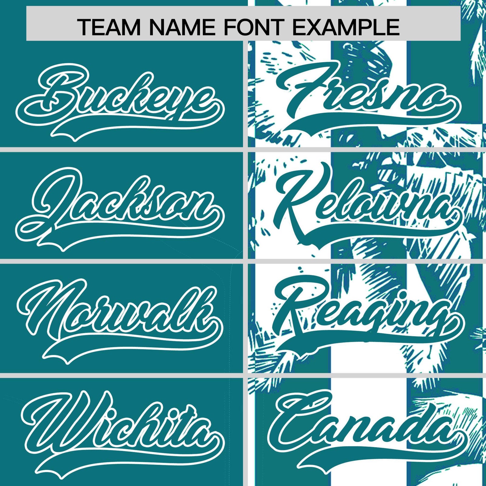 Custom Aqua White Split Fashion Coconut Tree Design Authentic Baseball Jersey