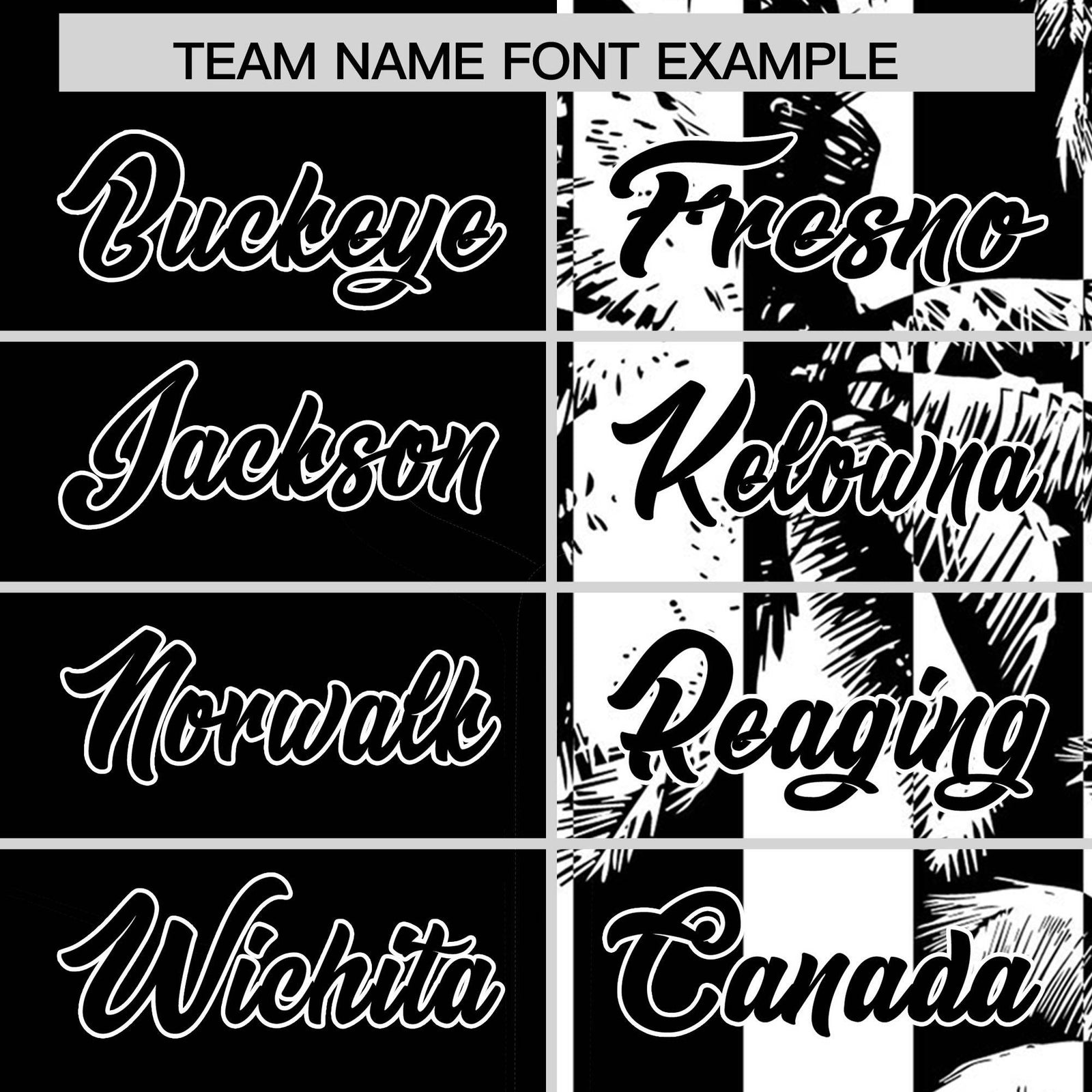 Custom Black White Split Fashion Coconut Tree Design Authentic Baseball Jersey