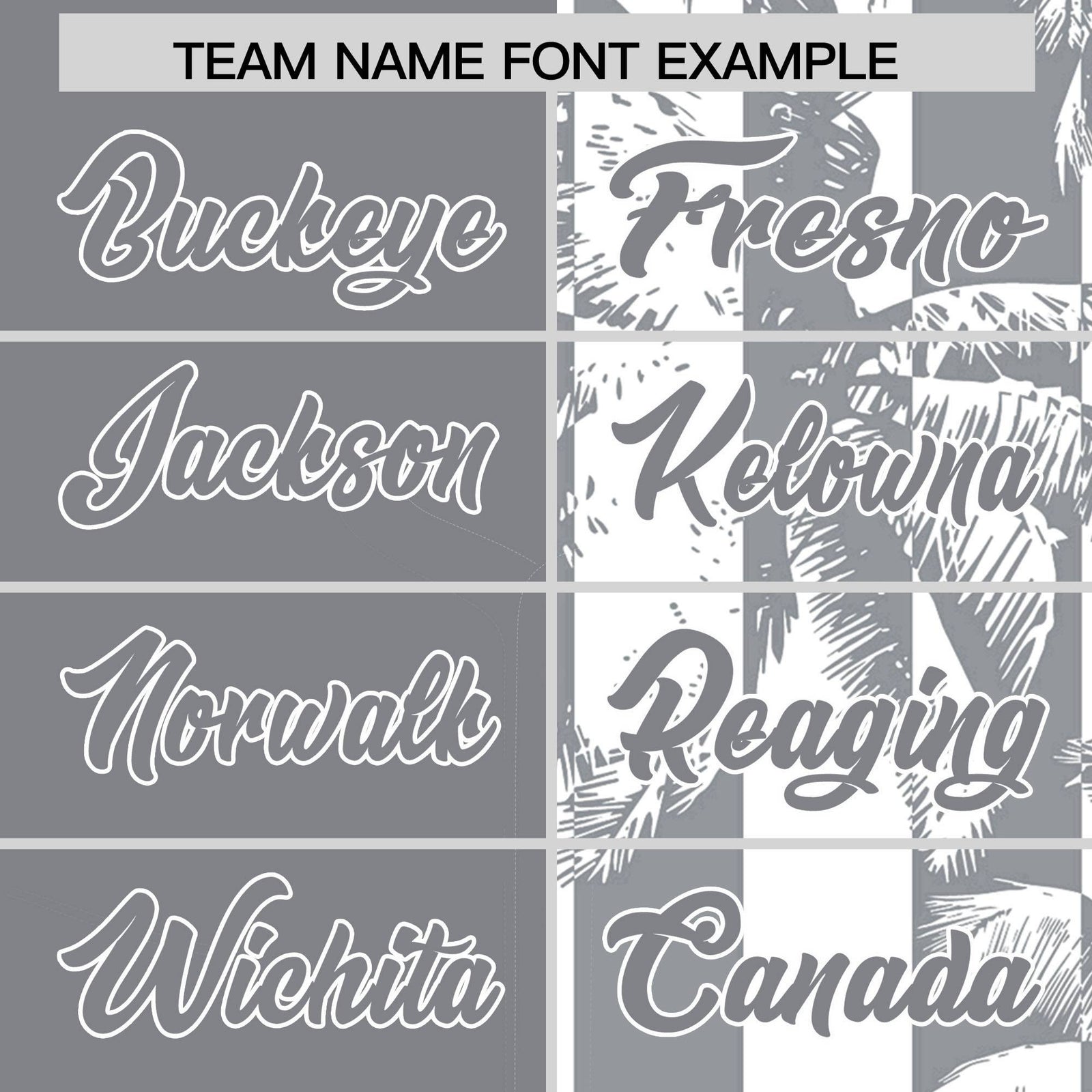 Custom Gray White Split Fashion Coconut Tree Design Authentic Baseball Jersey