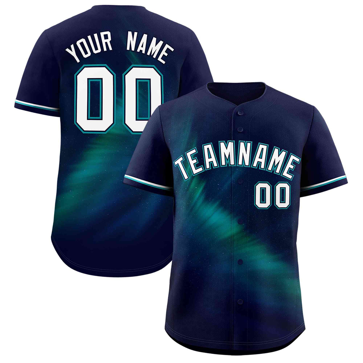 Custom Navy Personalized Starburst Pattern Authentic Baseball Jersey