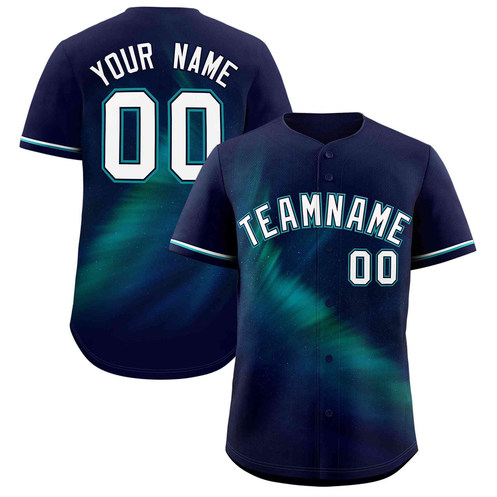 Custom Navy Personalized Starburst Pattern Authentic Baseball Jersey