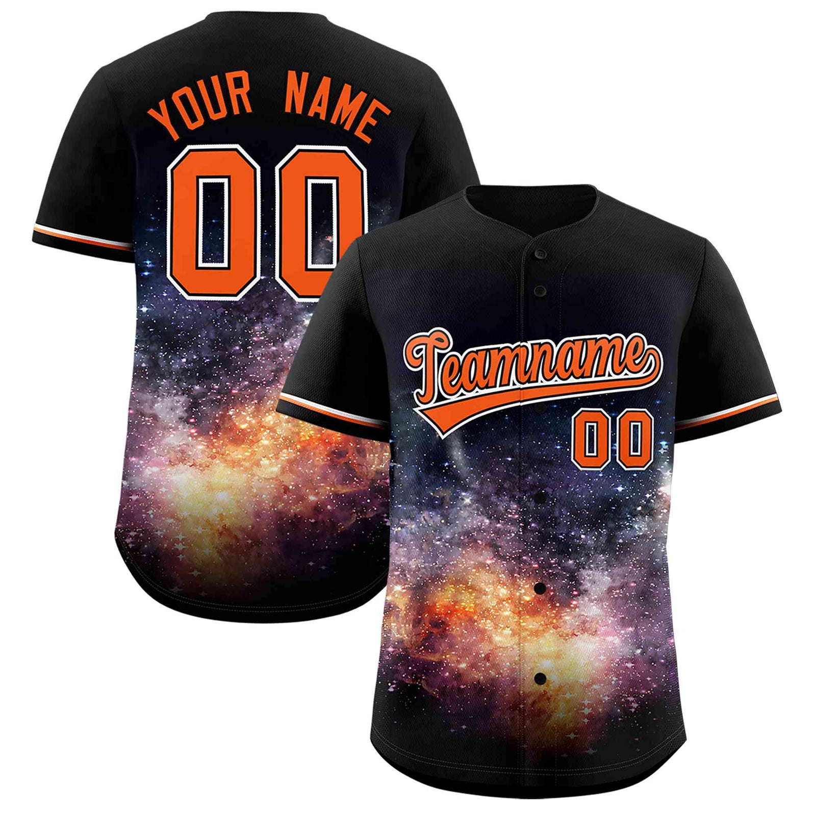 Custom Black Personalized Starburst Pattern Authentic Baseball Jersey