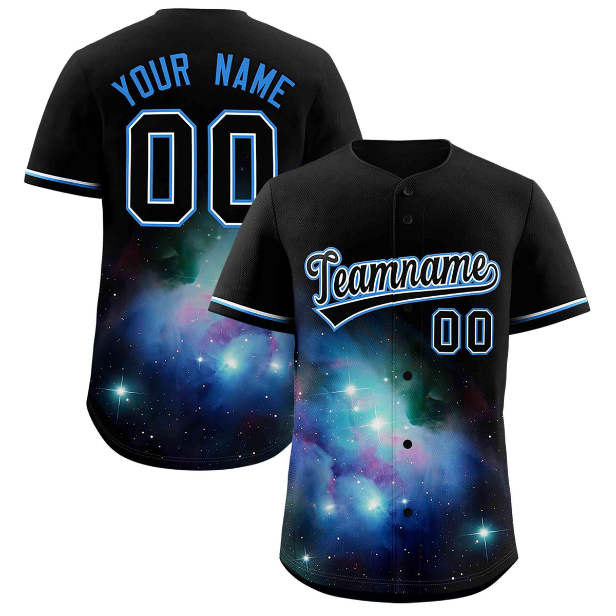 Custom Black Personalized Starburst Pattern Authentic Baseball Jersey