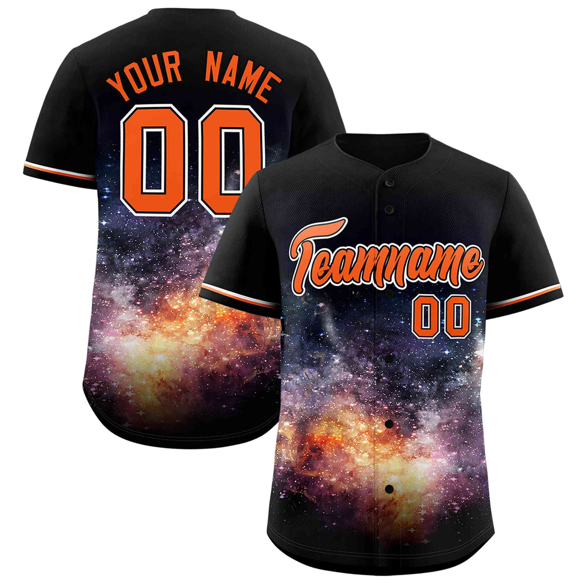 Custom Black Personalized Starburst Pattern Authentic Baseball Jersey