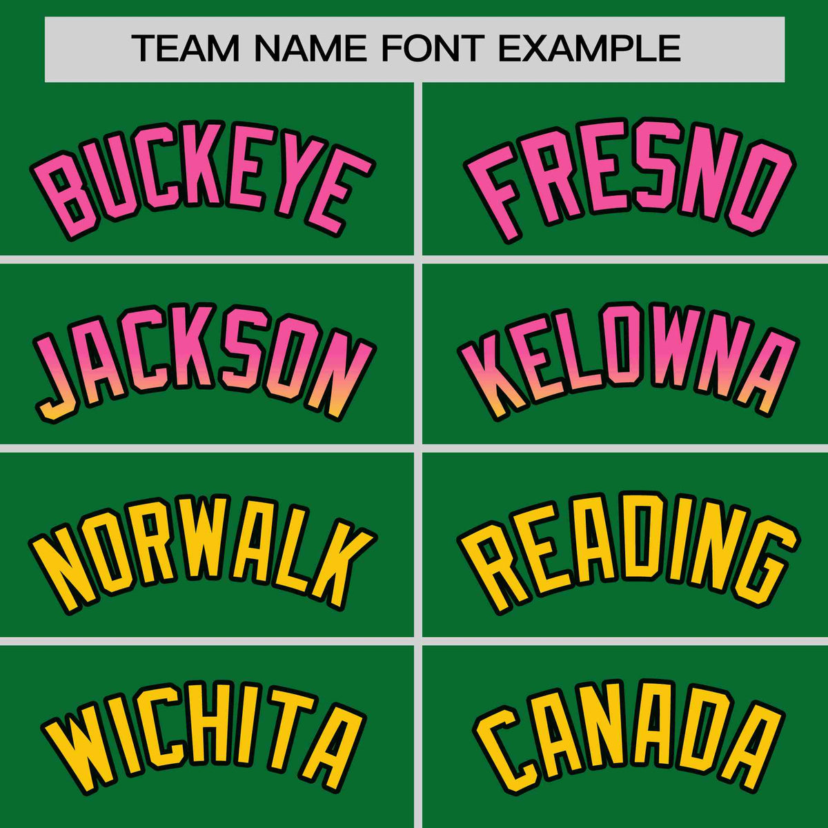 Custom Kelly Green Pink-Gold Personalized Gradient Font And Side Design Authentic Baseball Jersey