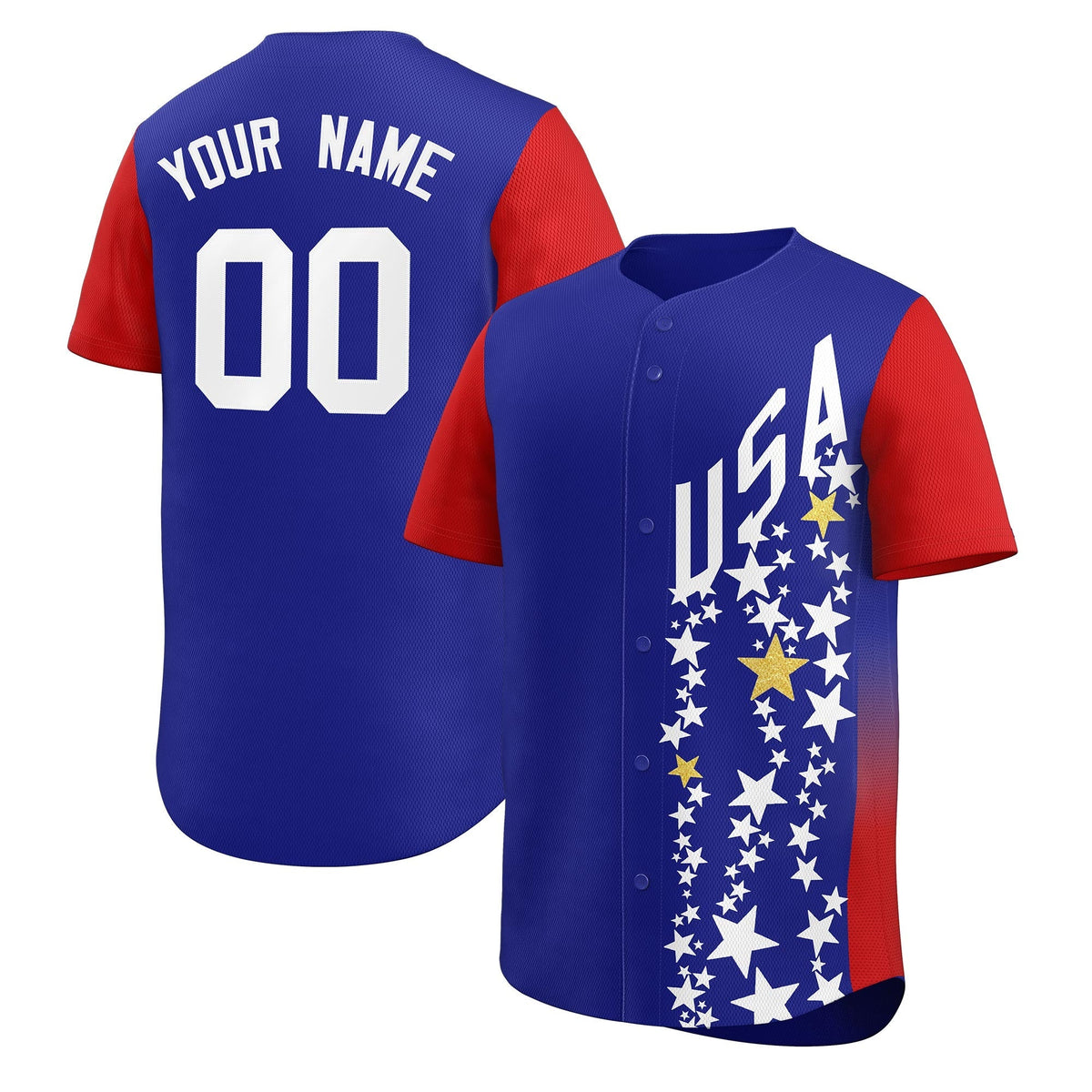 Custom Red Royal Star Graffiti Lightweight Baseball Jersey| KXKSHOP
