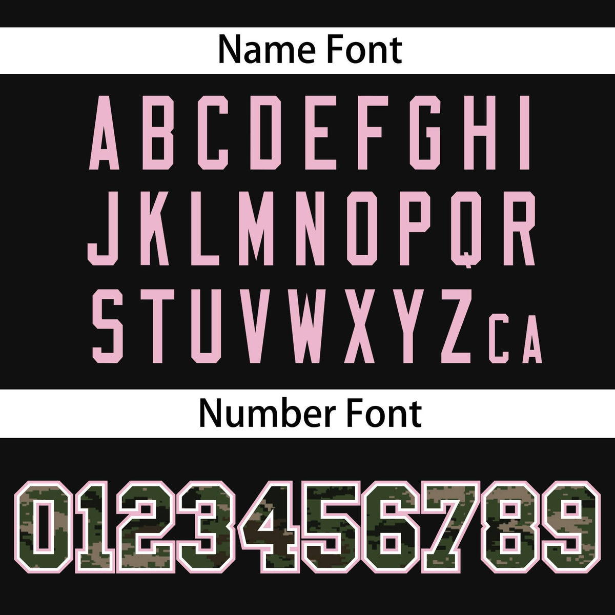 Custom Black Personalized Camo Font Authentic Baseball Jersey