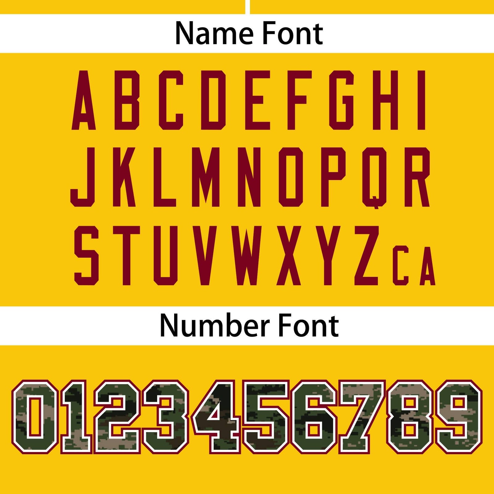 Custom Gold Personalized Camo Font Authentic Baseball Jersey