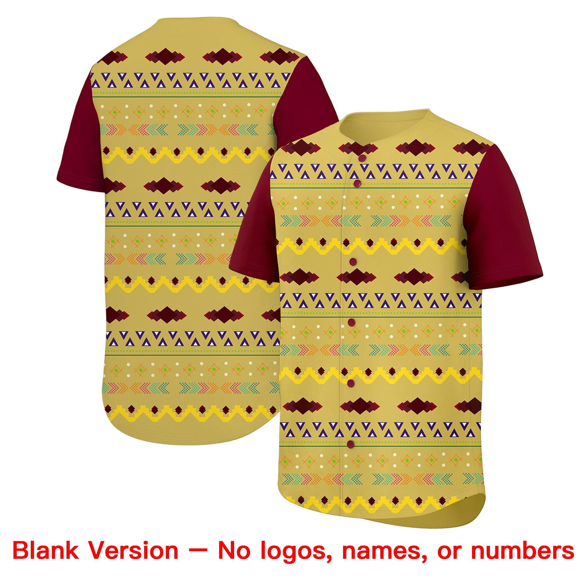 Custom Old Gold Crimson White Mexican style Lightweight Baseball Jersey| KXKSHOP