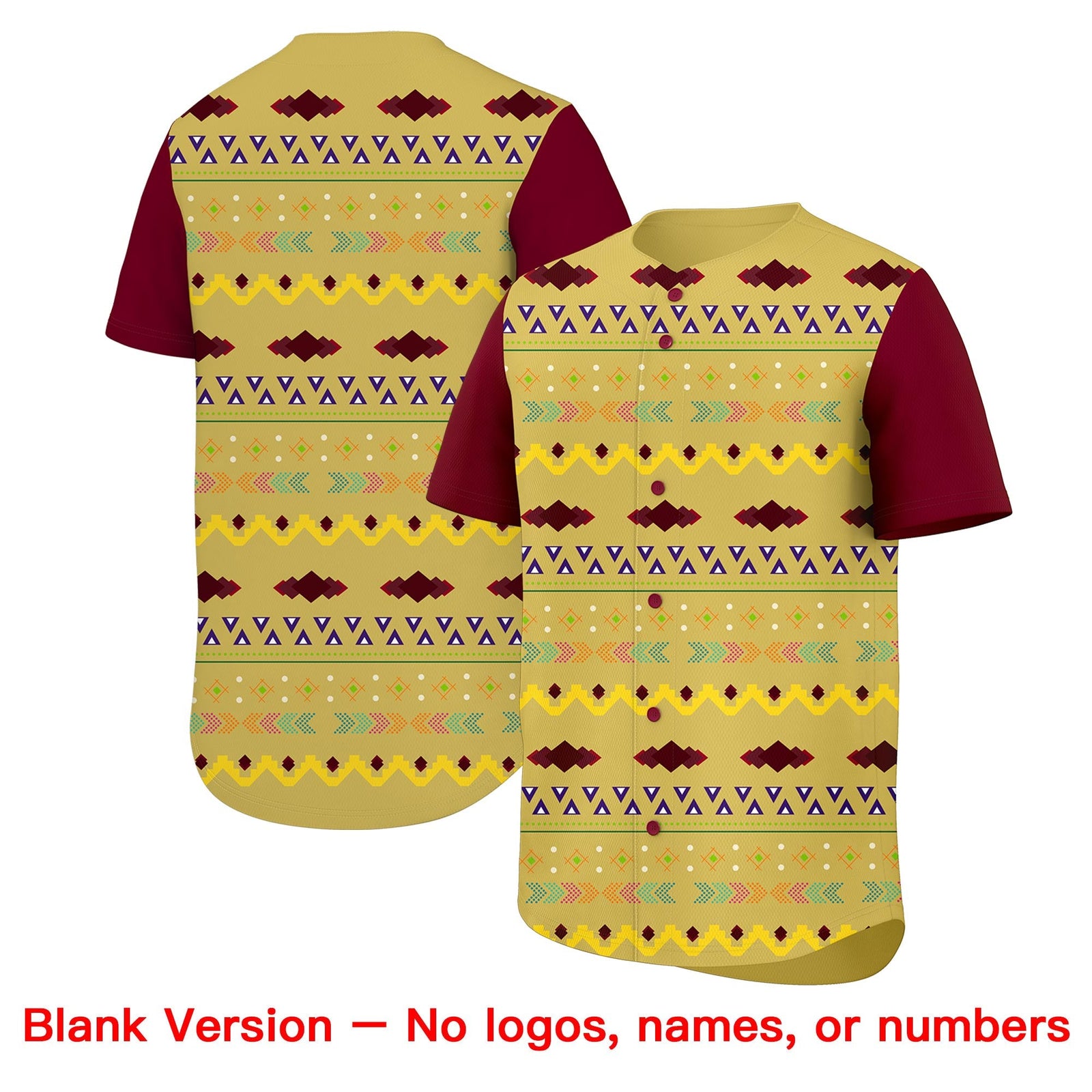 Custom Old Gold Crimson White Mexican style Lightweight Baseball Jersey| KXKSHOP