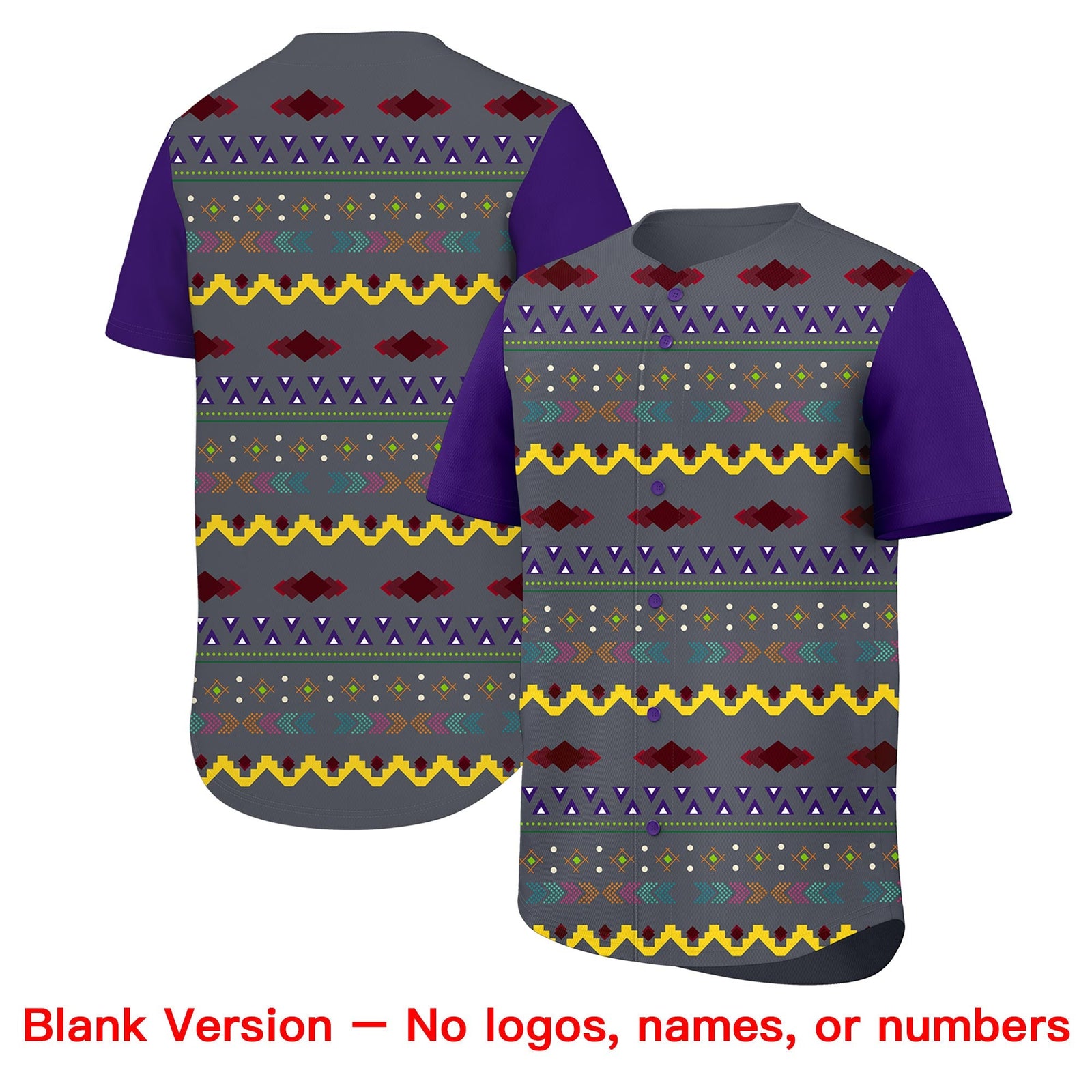 Custom Purple White Gold Mexican style Lightweight Baseball Jersey| KXKSHOP