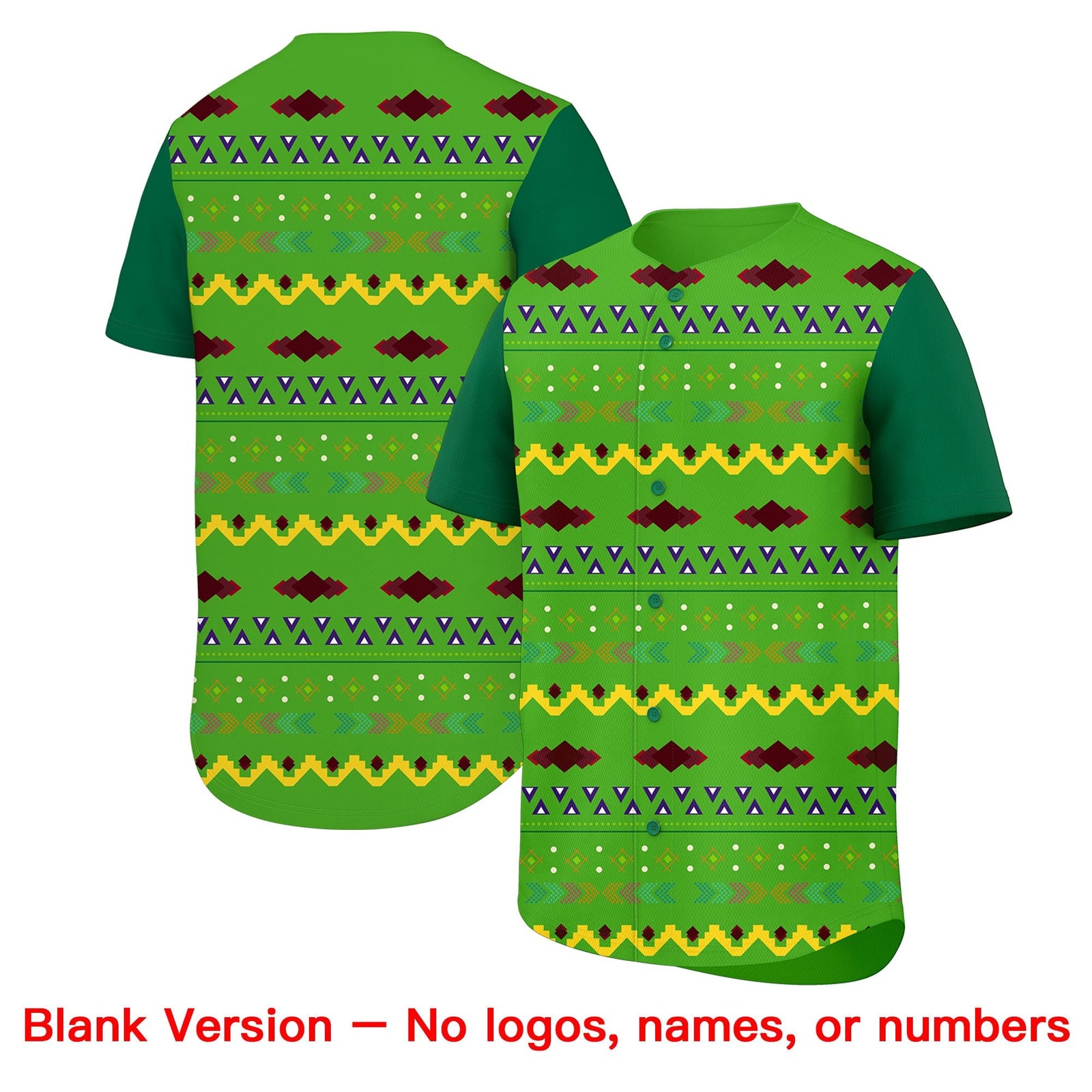 Custom Light Green Kelly Green White Mexican style Stretch Fabric Baseball Jersey| KXKSHOP