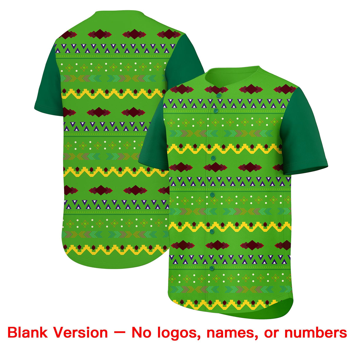 Custom Light Green Kelly Green White Mexican style Stretch Fabric Baseball Jersey| KXKSHOP