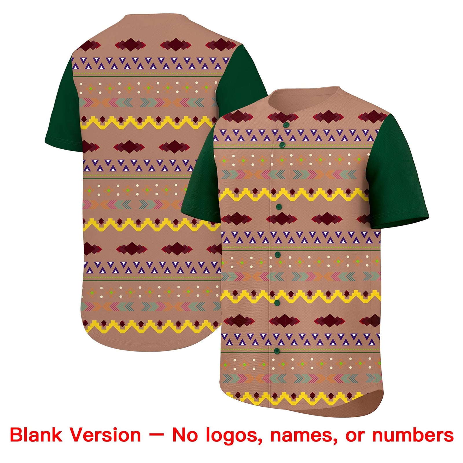 Custom Coffee Dark Green White Mexican style Lightweight Baseball Jersey| KXKSHOP