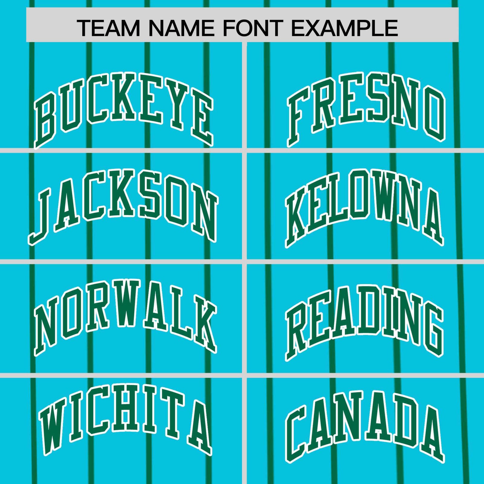 Custom Sky Blue Green Pinstripe Personalized Side Two-tone Authentic Baseball Jersey