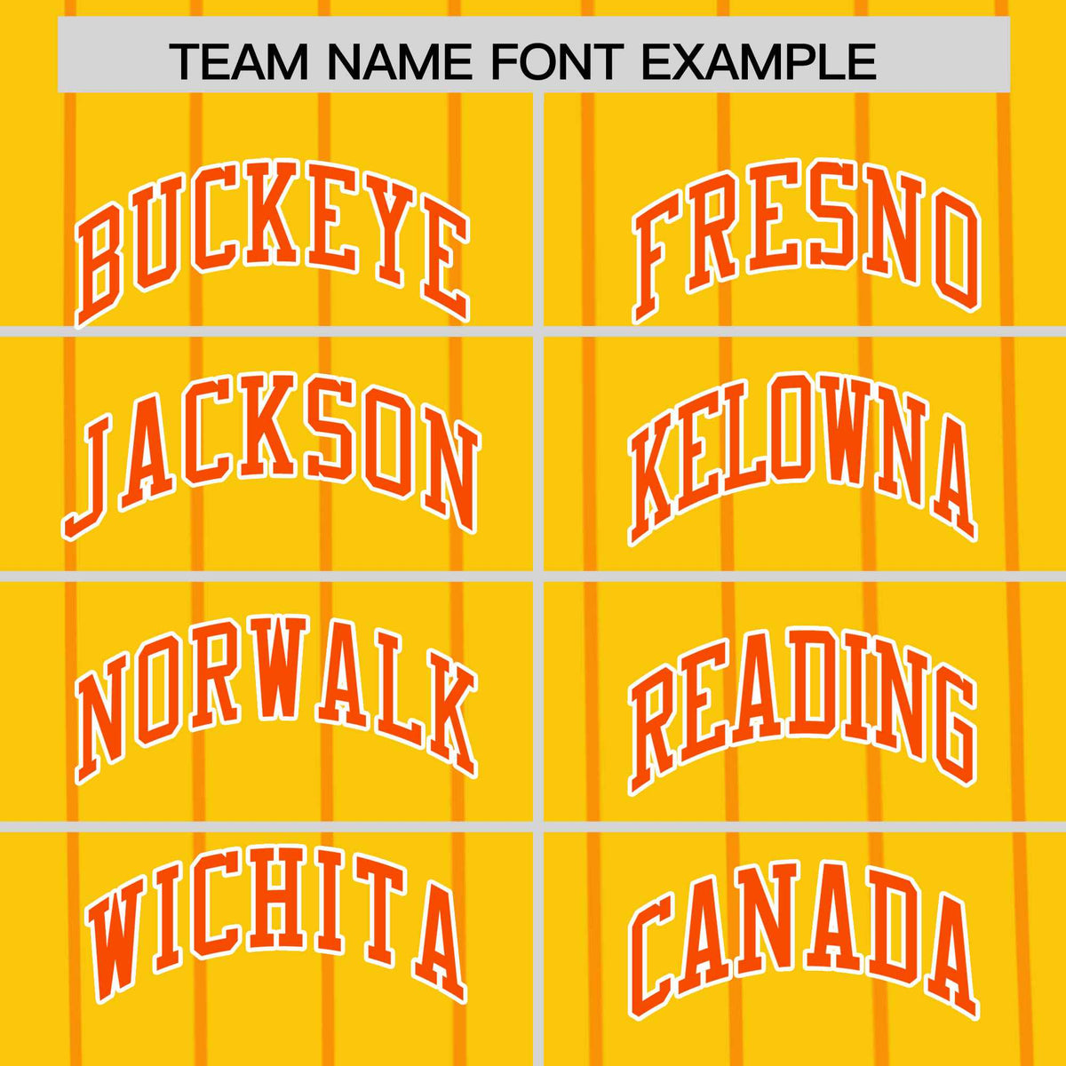 Custom Yellow Orange Pinstripe Personalized Side Two-tone Authentic Baseball Jersey