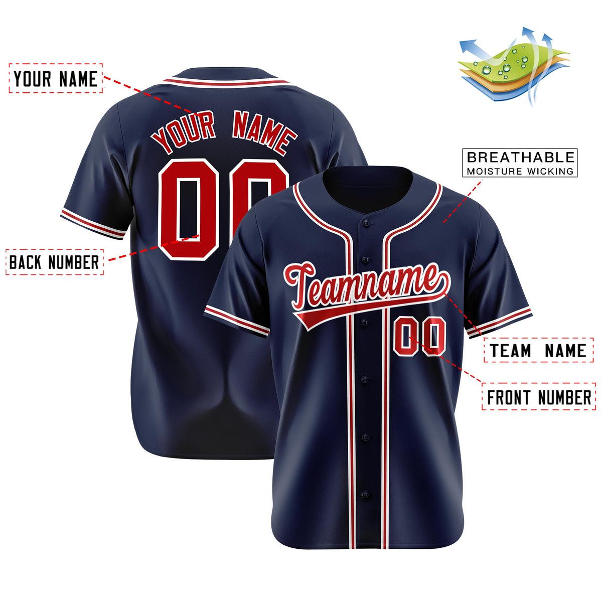 Custom Baseball Jersey Stitched Personalized Baseball Sports Uniform For Men Women Boy