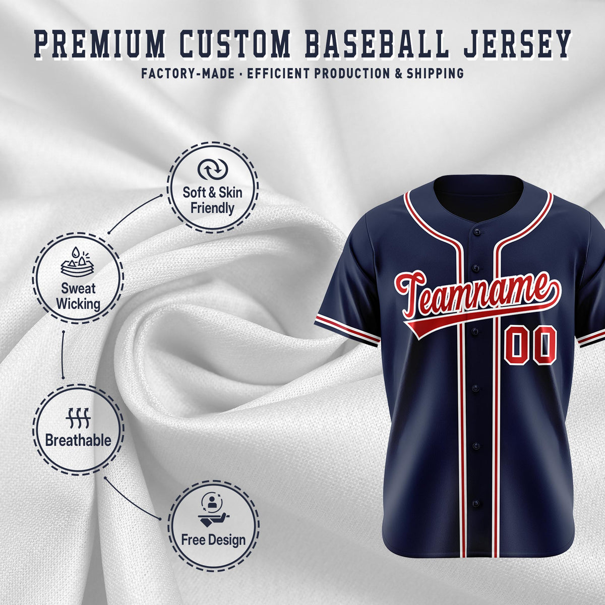 Custom Baseball Jersey Stitched Personalized Baseball Sports Uniform For Men Women Boy