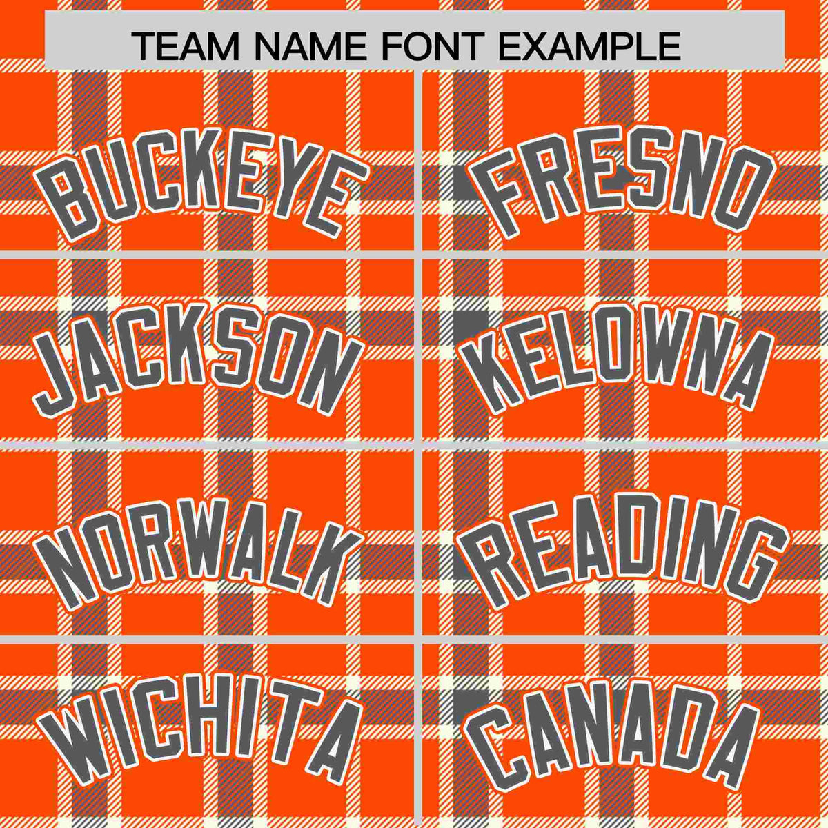Custom Orange Personalized Plaid Design Authentic Baseball Jersey