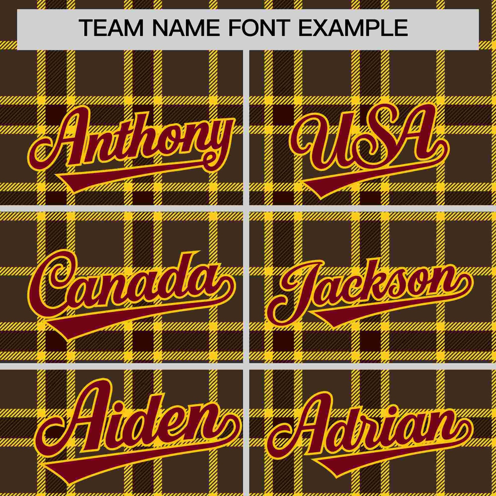 Custom Brown Personalized Plaid Design Authentic Baseball Jersey