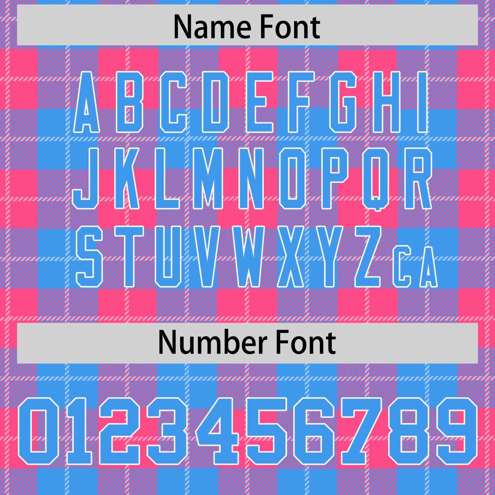 Custom Powder Blue Pink Personalized Plaid Design Authentic Baseball Jersey